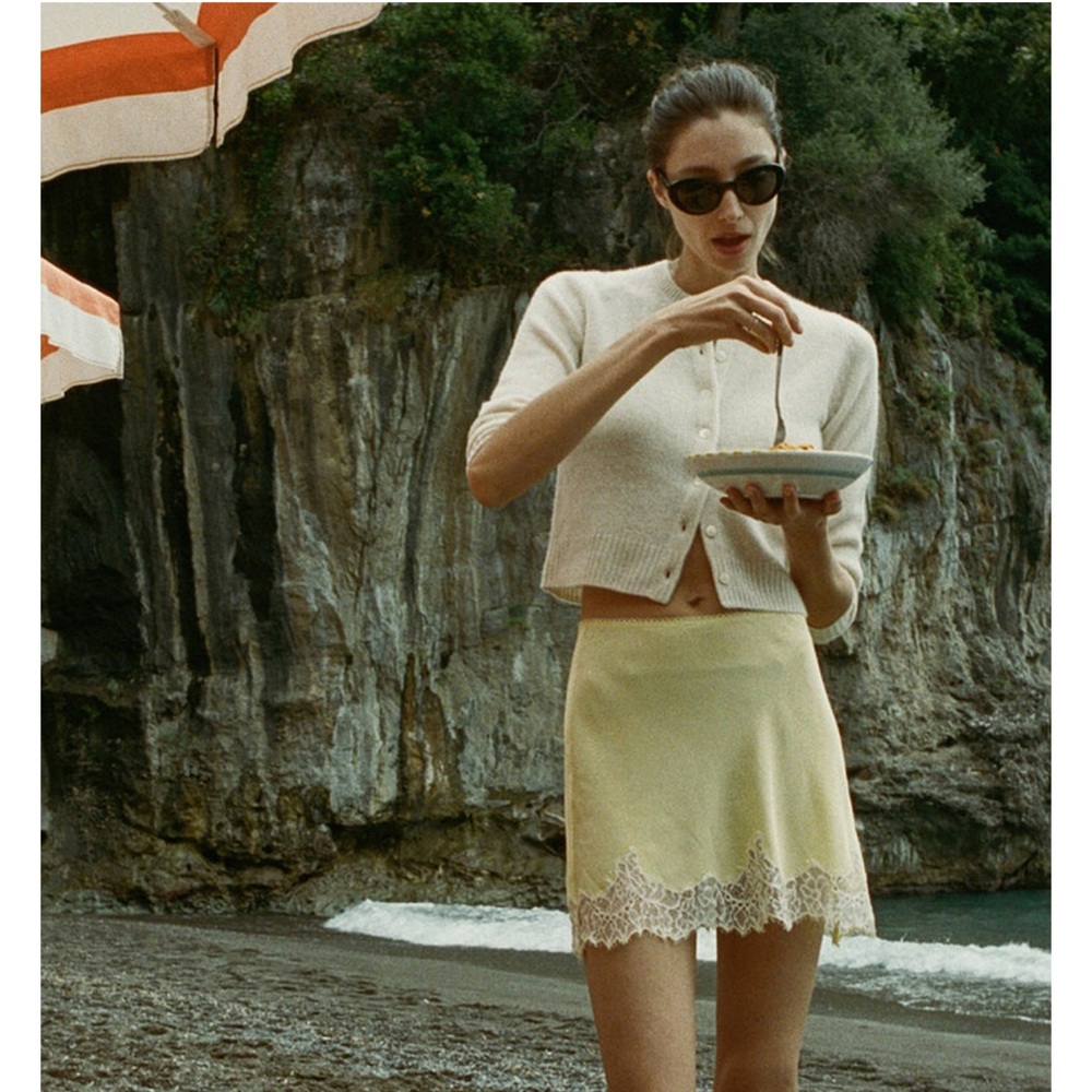 Doen Denae Cropped Cashmere Cardigan